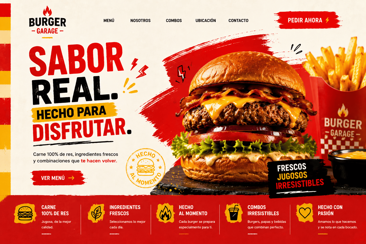 Hamburgueseria Diseño web